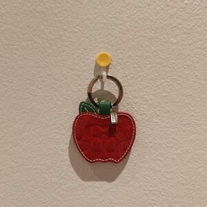 Coach Red and Green Apple Keychain